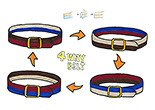 4WAY BI-COLOR BELT