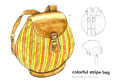colorful stripe bag