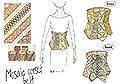 Mosaic corset belt